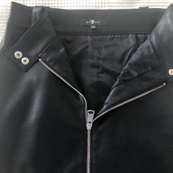 7 For All Mankind Faux Leather Mini - Picture 3 of 5